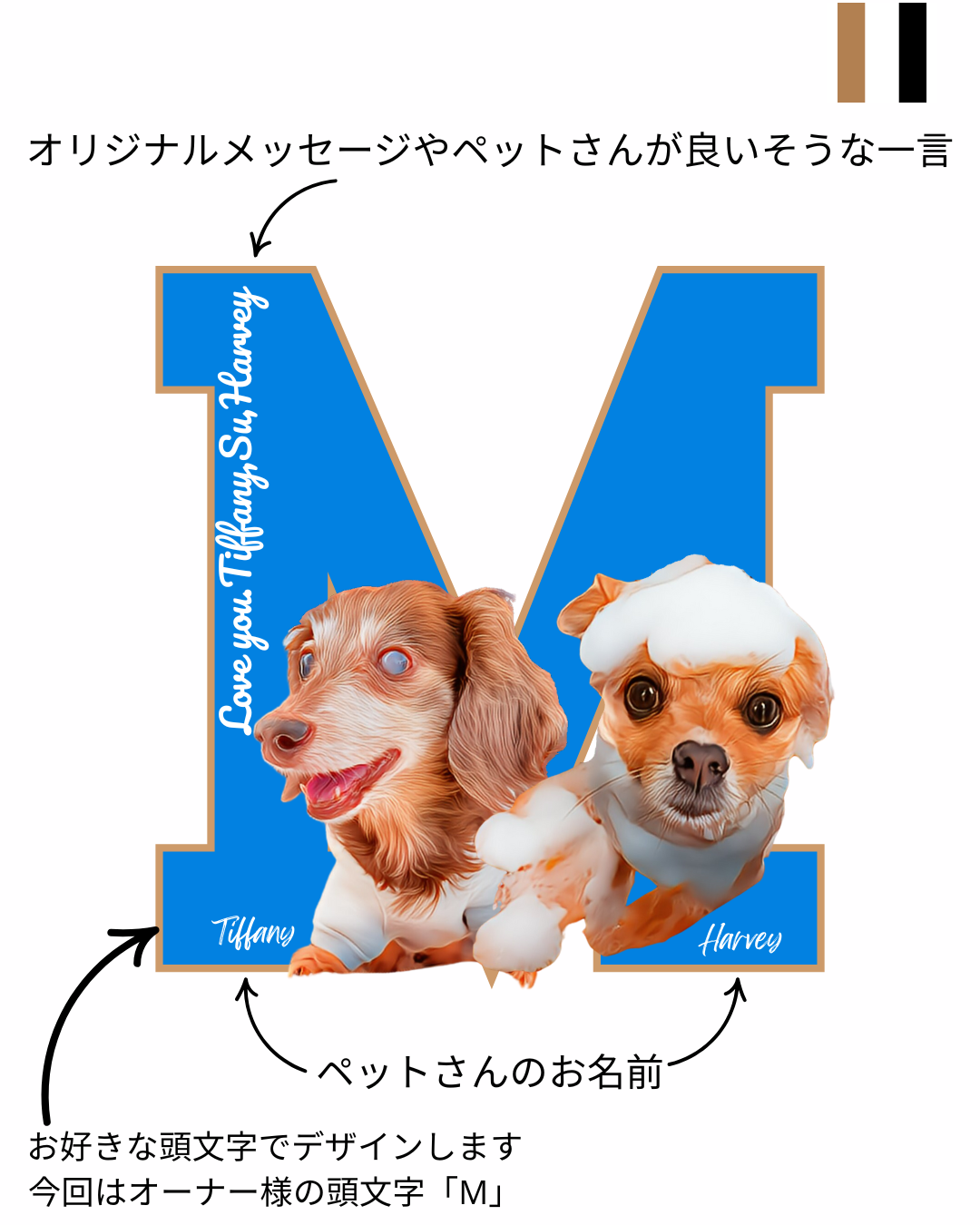 ユニセックスMy PET オリジナルブルーストライプシャツ