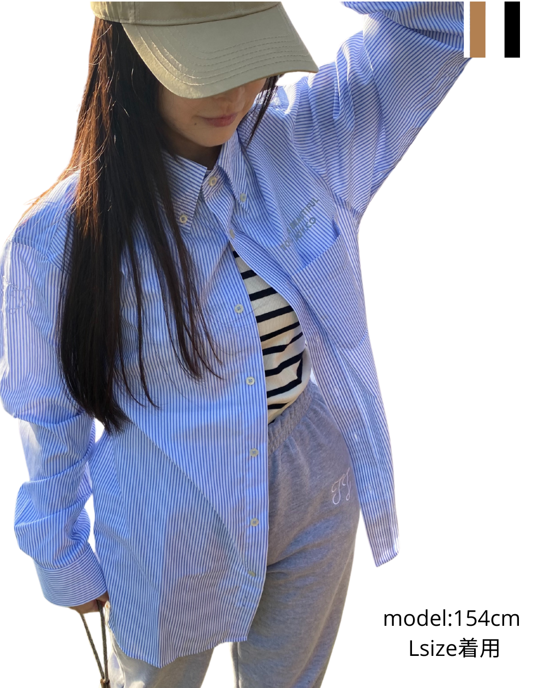 Orderブルーストライプシャツ*ユニセックス「うちの飼い主いけてるでしょ？」