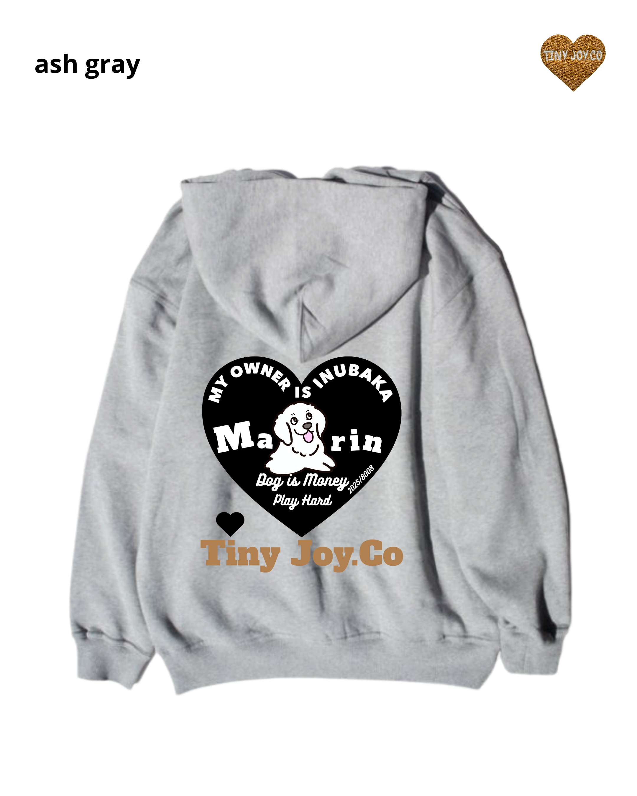 名入れ✖️ペットHEAVYフーディ（ハートデザイン）ユニセックスS〜XXL