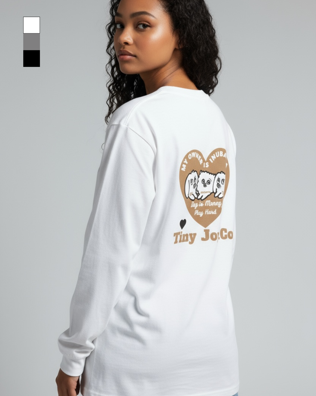 名入れ✖️ペットLong/T-SHIRT(ハートデザイン.)ユニセックスS~3XL