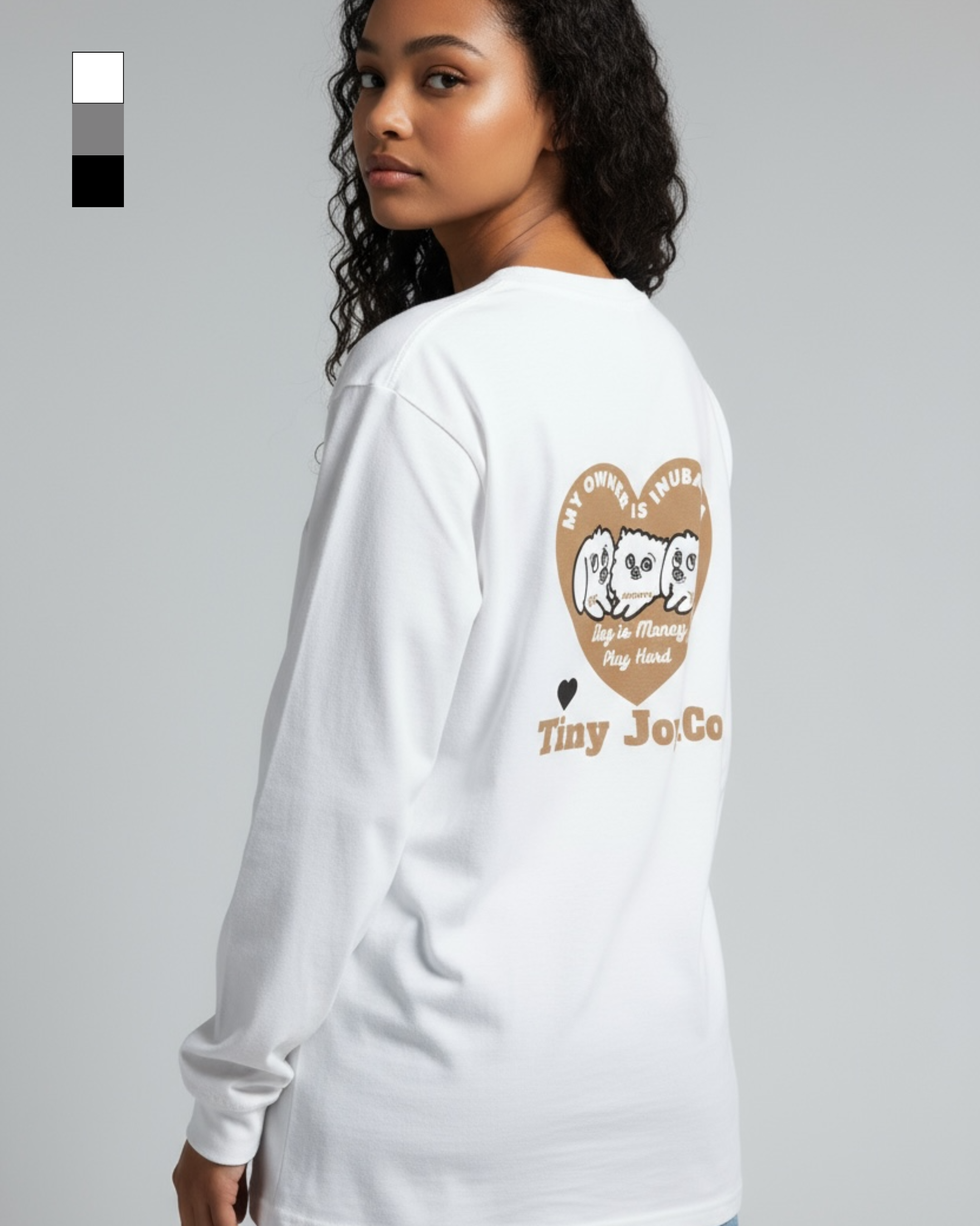 名入れ✖️ペットLong/T-SHIRT(ハートデザイン.)ユニセックスS~3XL