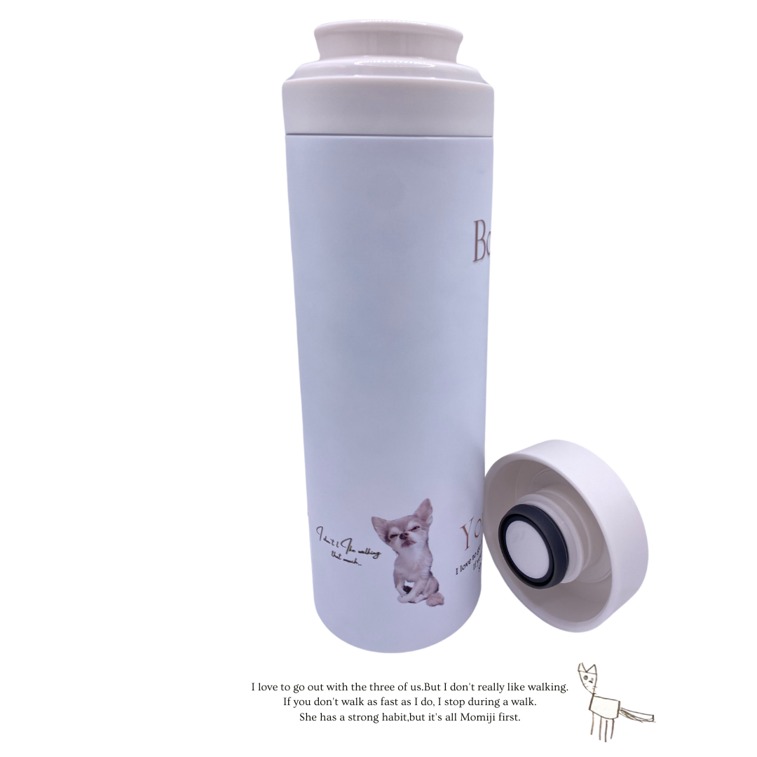 MYペットオリジナル,お絵描きThermo Stainless Bottle500ml(オリジナルサーモステンレスボトル) InuNeko