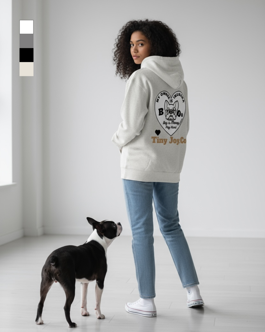 名入れ✖️ペットジップアップフーディ(♡ハートデザイン)ユニセックスS~XXL