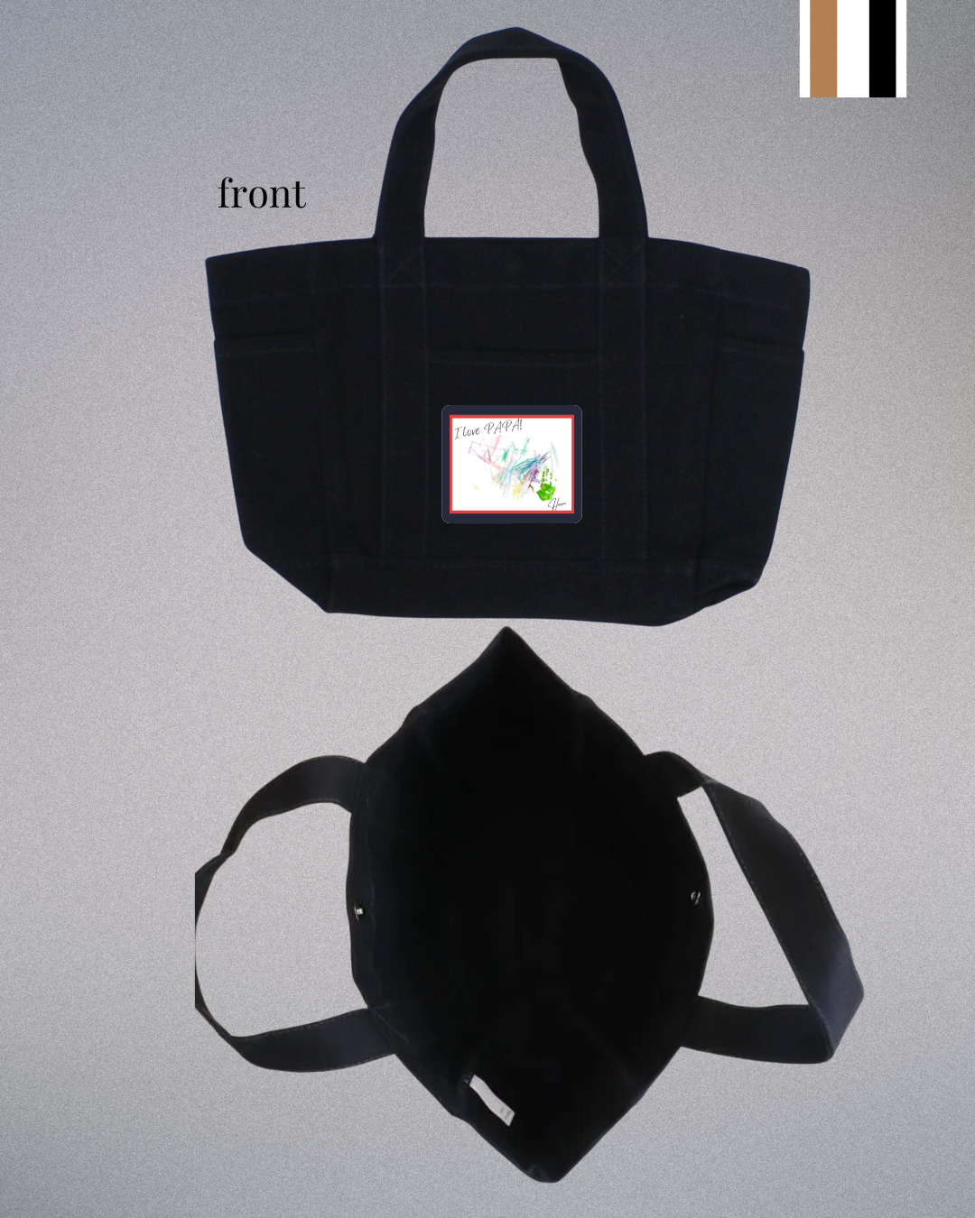 Myペットオリジナル,お絵描きPocket Canvas Tote Bag Small InuNeko