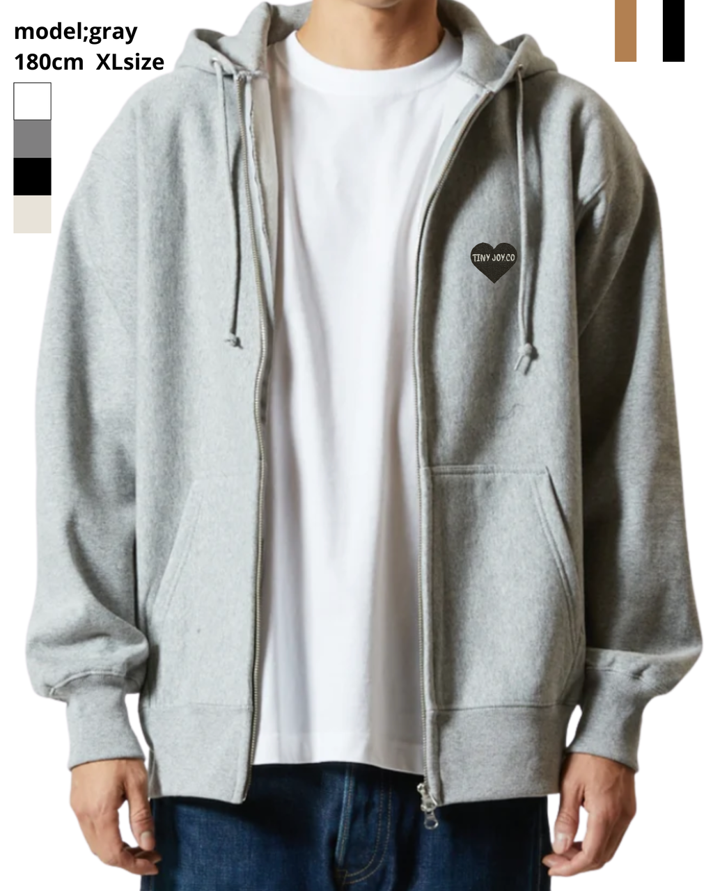 back♡ver./MY PETオリジナルを作るZIP-UP SWEAT HOODIE(ユニセックス)