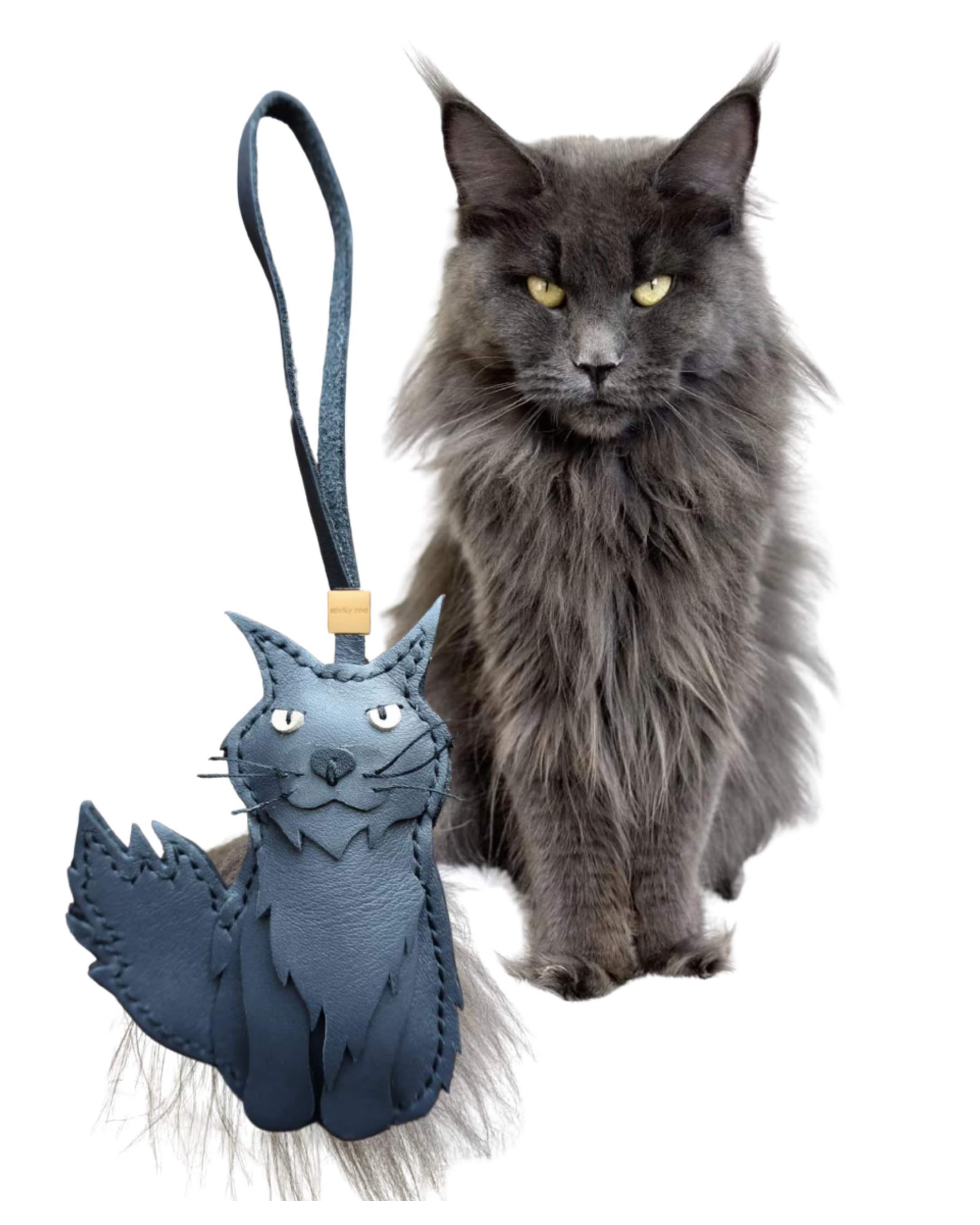 PET オリジナルレザーチャーム（NAME刻印入り）