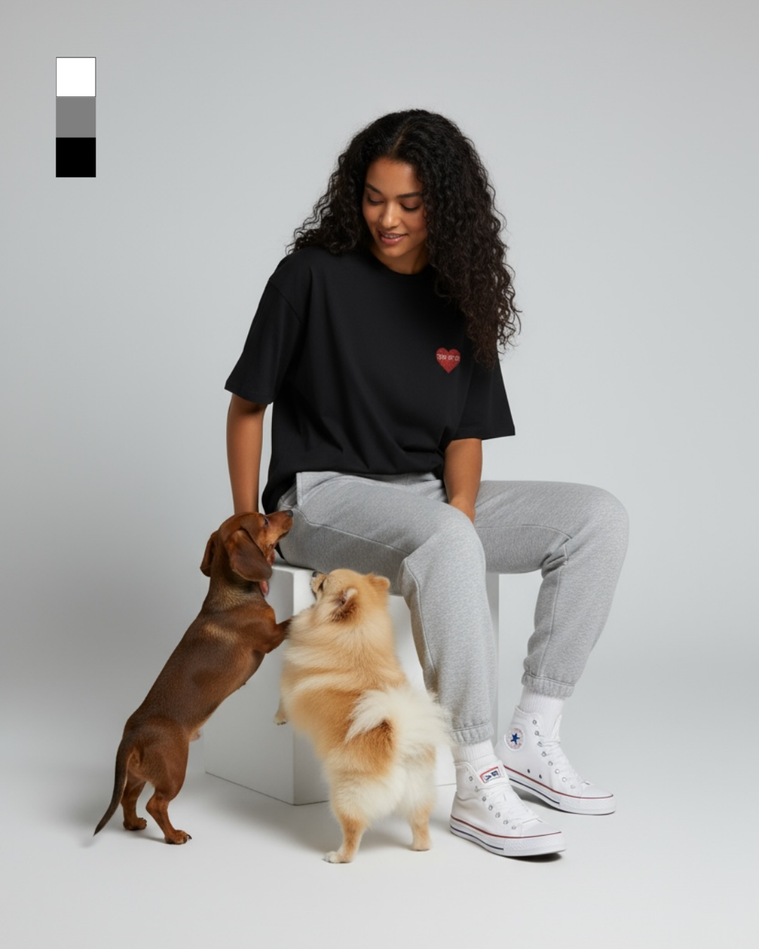 名入れ✖️ペットT-SHIRT(♡ハートデザイン)ユニセックスS~XXL