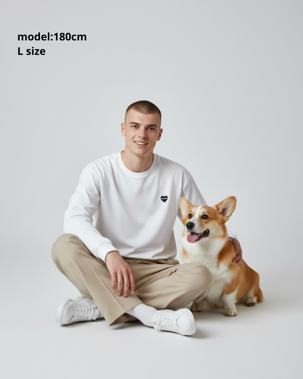 名入れ✖️ペットLong/T-SHIRT(サークルデザイン.)ユニセックスS~3XL