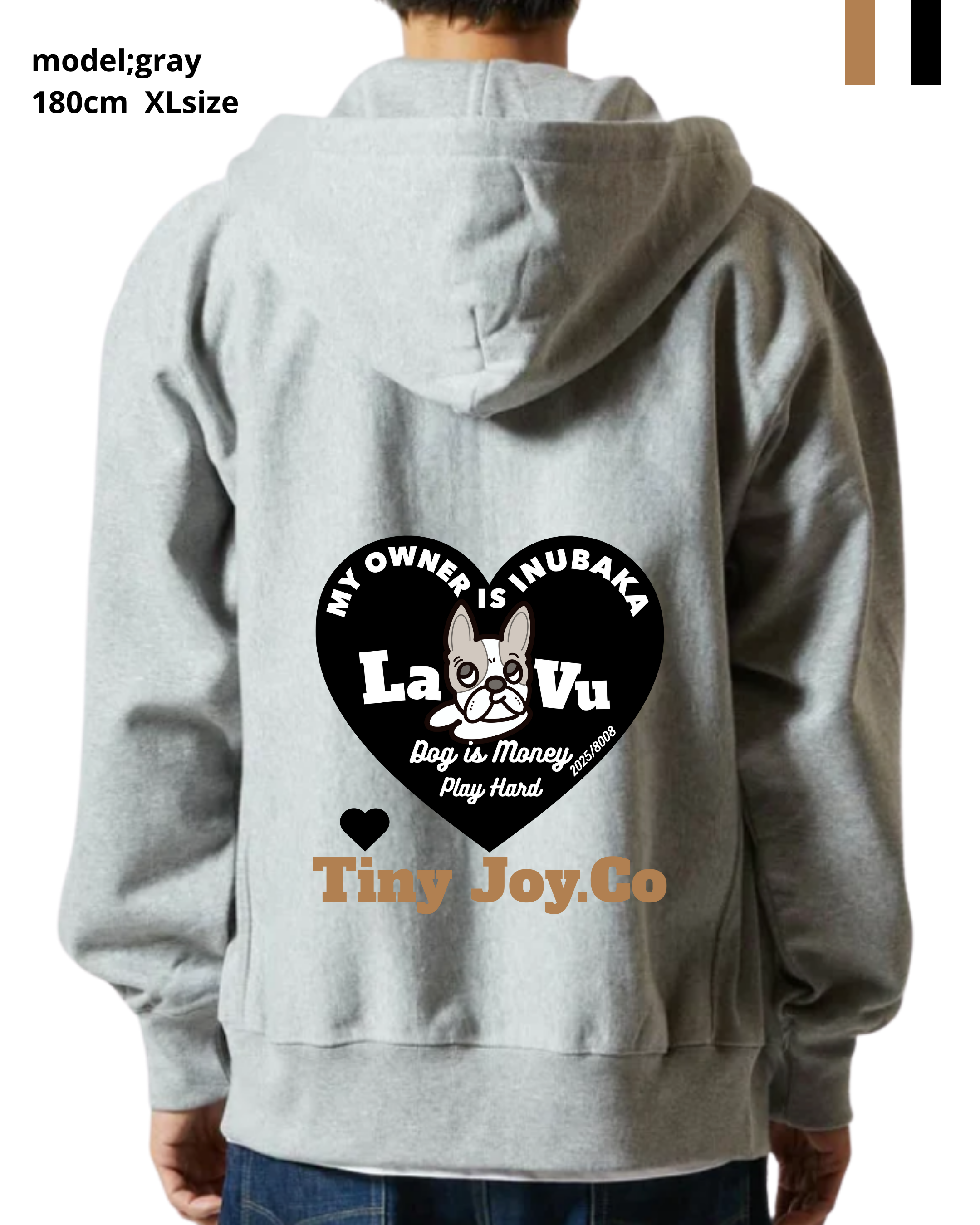 back♡ver./MY PETオリジナルを作るZIP-UP SWEAT HOODIE(ユニセックス)