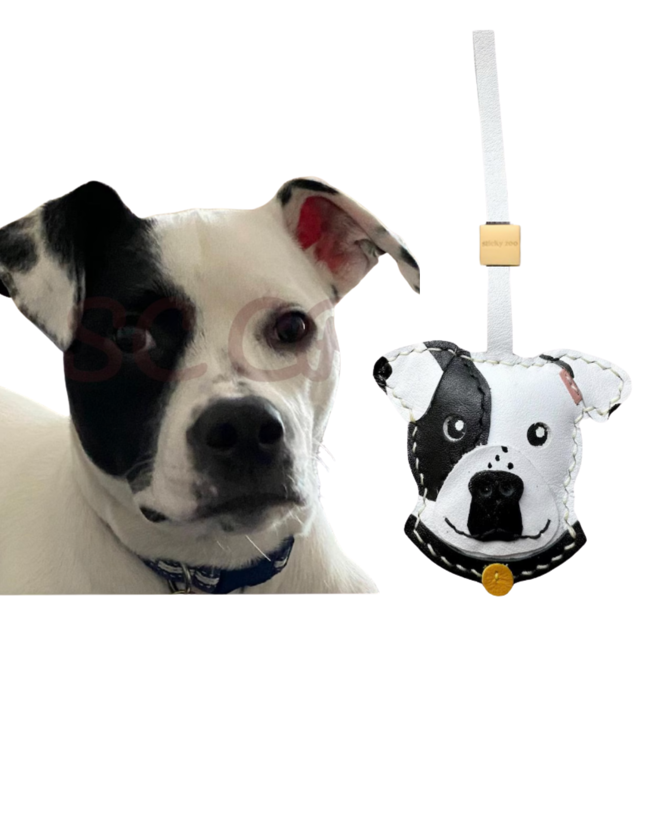 PET オリジナルレザーチャーム（NAME刻印入り）