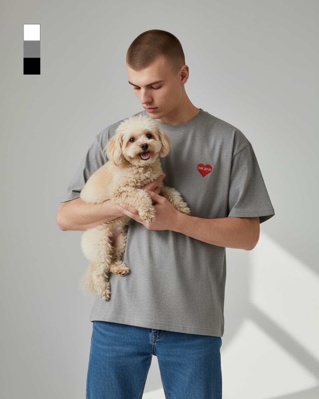 名入れ✖️ペットT-SHIRT(♡ハートデザイン)ユニセックスS~XXL