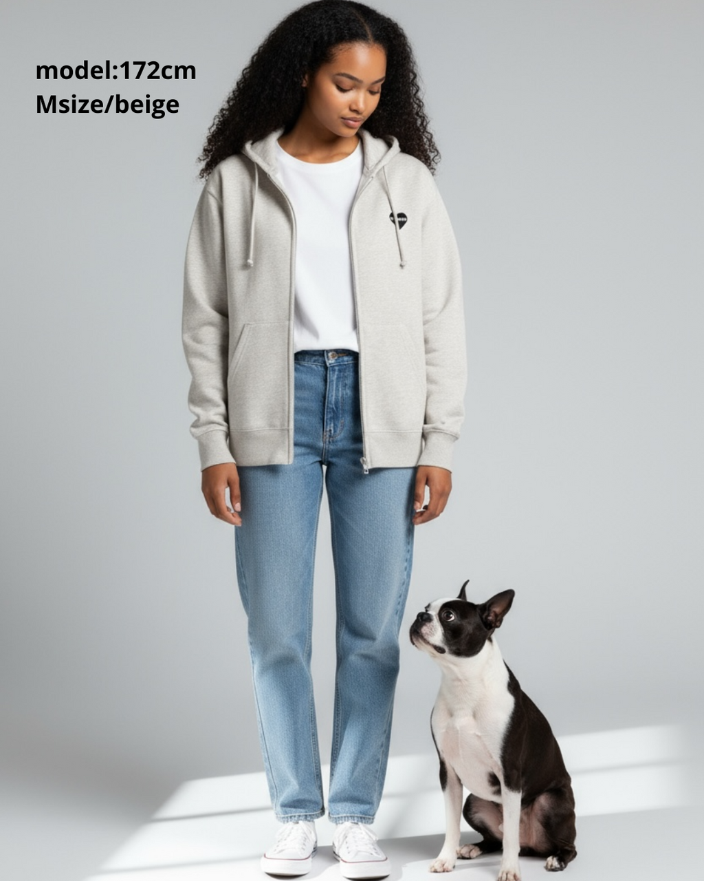 名入れ✖️ペットジップアップフーディ(○サークルデザイン)ユニセックスS~XXL