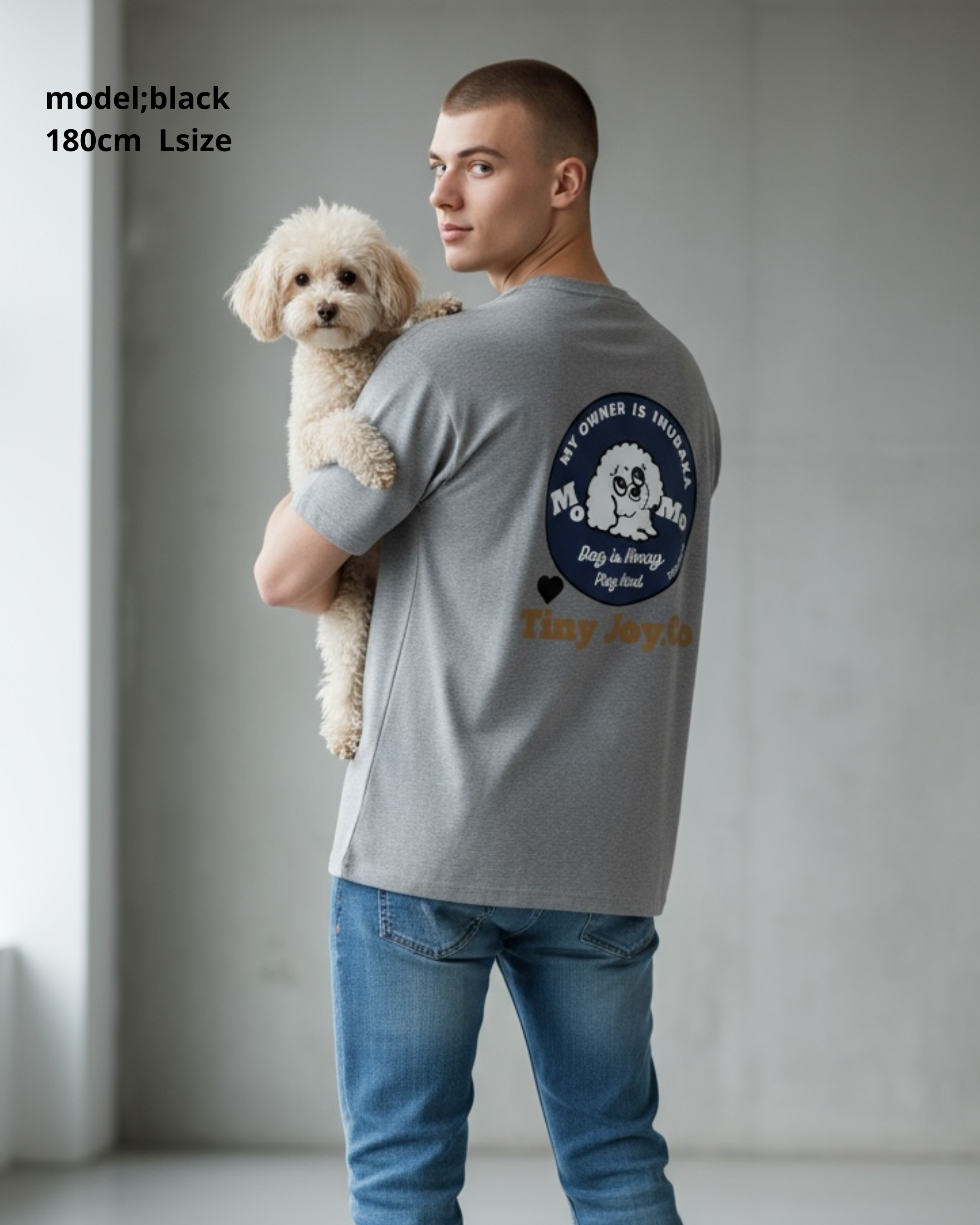 名入れ✖️ペットT-SHIRT(♡ハートデザイン)ユニセックスS~XXL