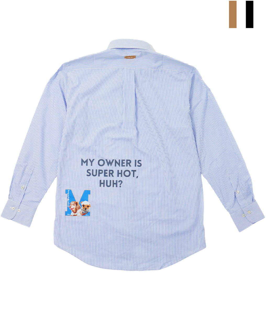 Orderブルーストライプシャツ*ユニセックス「うちの飼い主いけてるでしょ？」