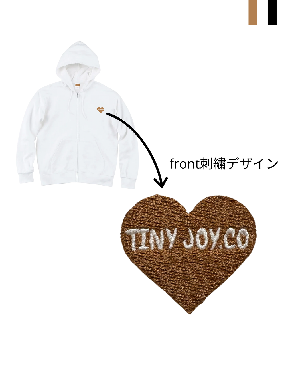 back♡ver./MY PETオリジナルを作るZIP-UP SWEAT HOODIE(ユニセックス)