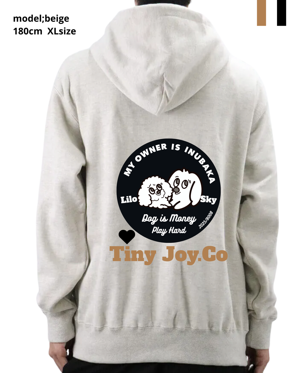 back○ver./MY PETオリジナルを作るZIP-UP SWEAT HOODIE(ユニセックス)