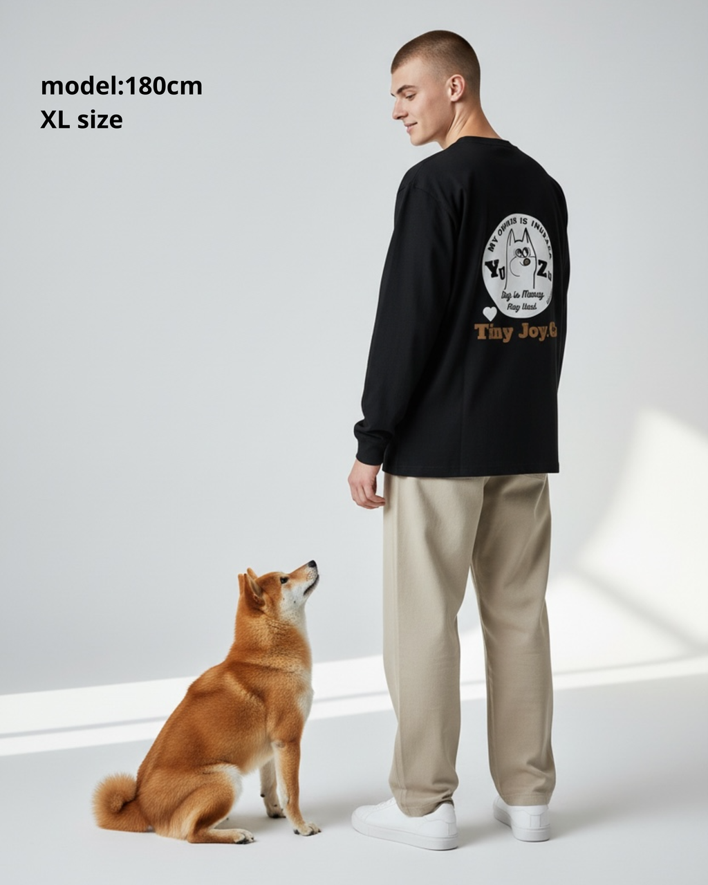 名入れ✖️ペットLong/T-SHIRT(サークルデザイン.)ユニセックスS~3XL