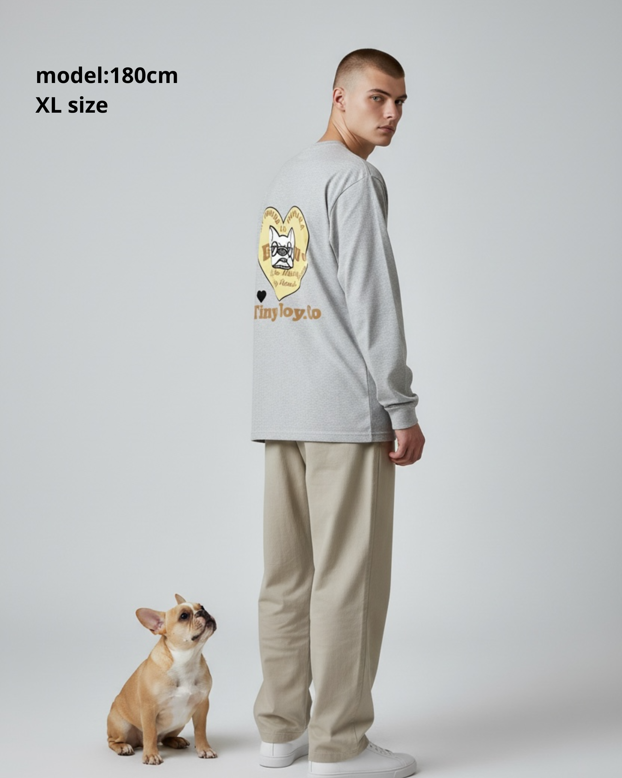 名入れ✖️ペットLong/T-SHIRT(ハートデザイン.)ユニセックスS~3XL