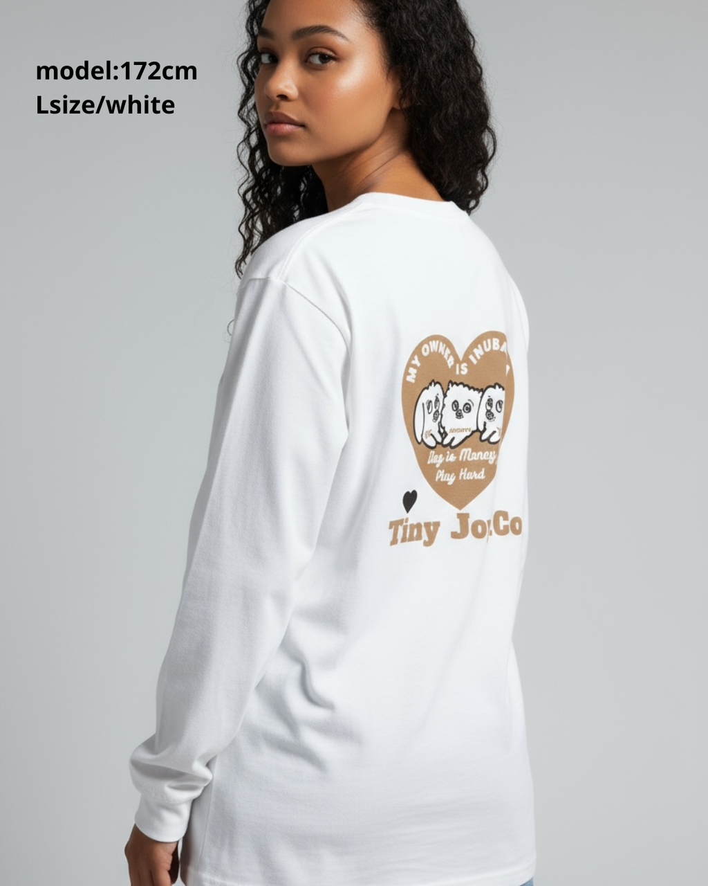 名入れ✖️ペットLong/T-SHIRT(ハートデザイン.)ユニセックスS~3XL