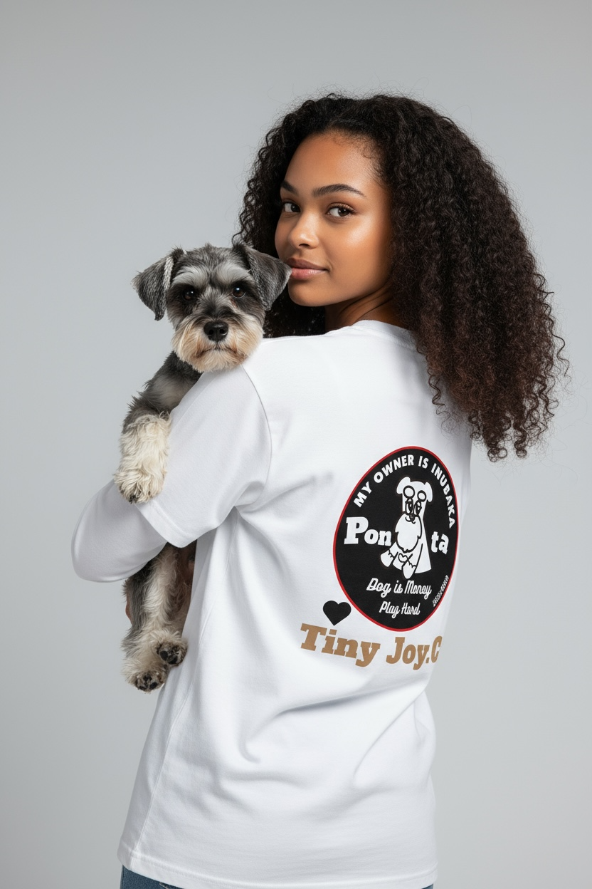 名入れ✖️ペットT-SHIRT(○サークルデザイン)ユニセックスS~XXL