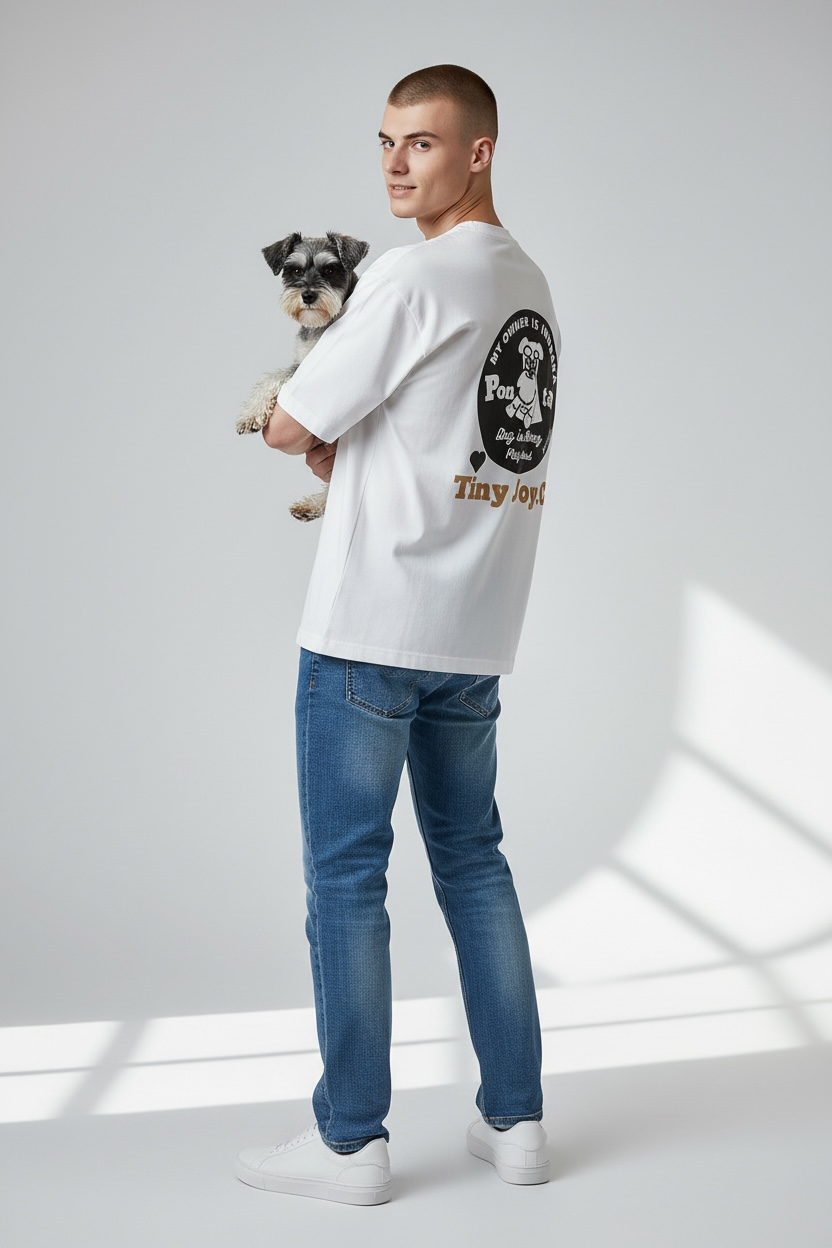 名入れ✖️ペットT-SHIRT(○サークルデザイン)ユニセックスS~XXL