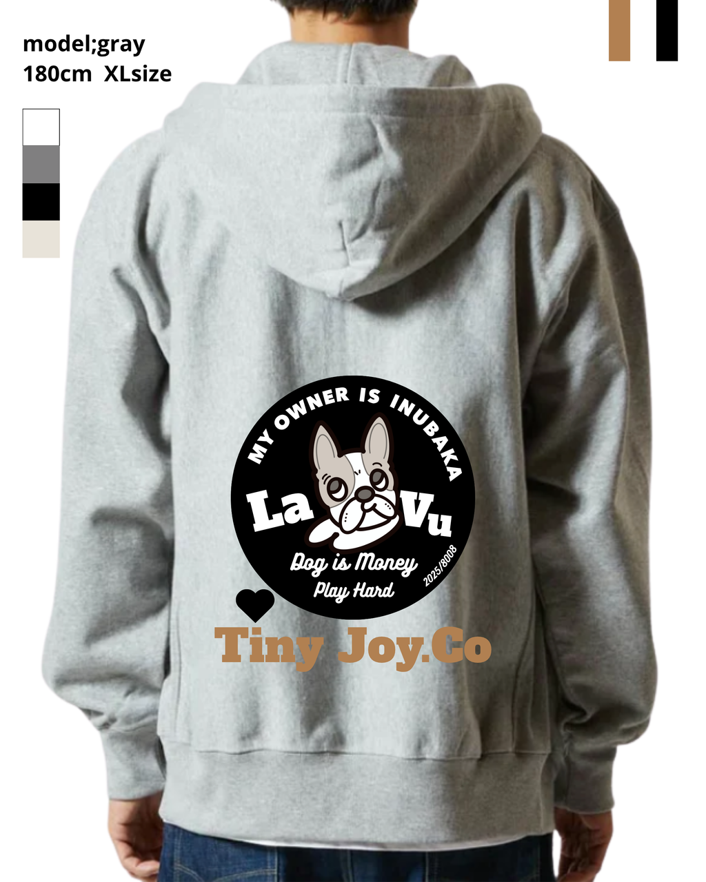 back○ver./MY PETオリジナルを作るZIP-UP SWEAT HOODIE(ユニセックス)