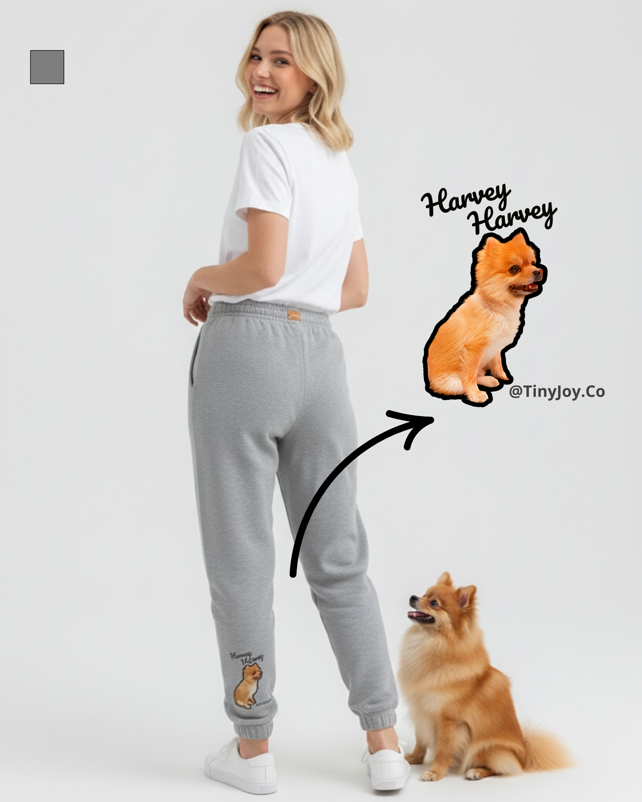 名入れ✖️ペットデザイン　スエットパンツ(アンクルデザイン)ユニセックスS~3XL